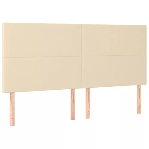 Krémszínű szövet fejtámla 160x5x118/128 cm