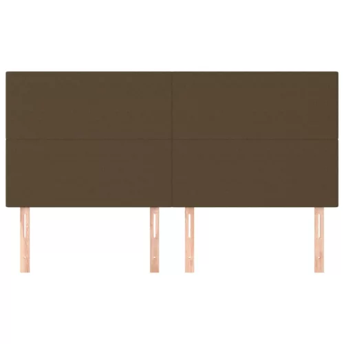 Sötétbarna szövet fejtámla 180x5x118/128 cm