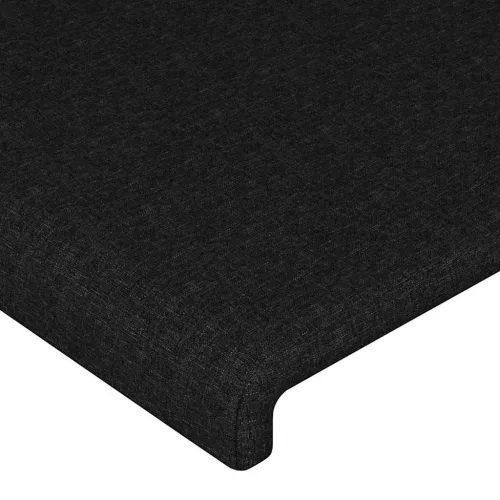 Fekete szövet fejtámla 200 x 5 x 118/128 cm