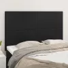 Fekete műbőr fejtámla 144x5x118/128 cm
