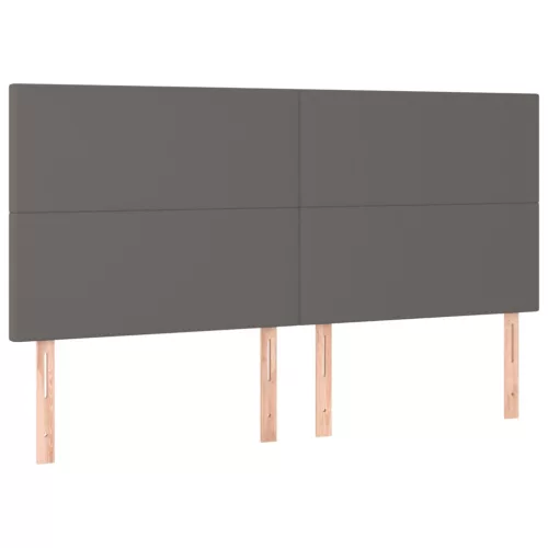 Szürke műbőr fejtámla 200 x 5 x 118/128 cm