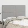 Világosszürke szövet fejtámla 144x5x118/128 cm