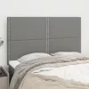 Sötétszürke szövet fejtámla 144x5x118/128 cm
