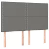 Sötétszürke szövet fejtámla 144x5x118/128 cm