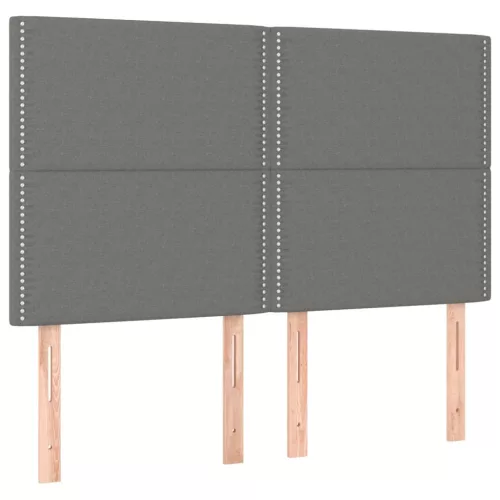 Sötétszürke szövet fejtámla 144x5x118/128 cm
