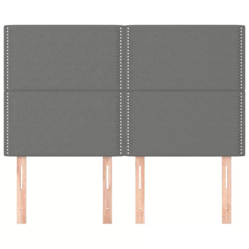 Sötétszürke szövet fejtámla 144x5x118/128 cm
