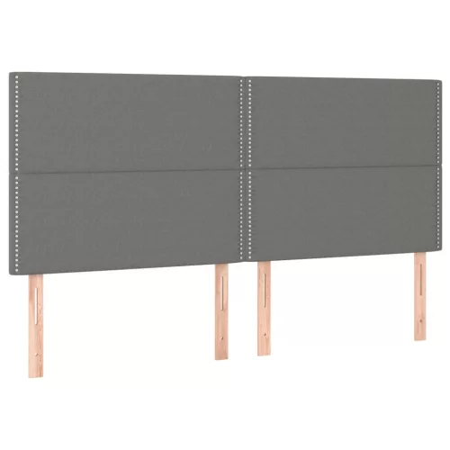 Sötétszürke szövet fejtámla 160x5x118/128 cm