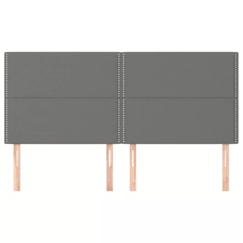 Sötétszürke szövet fejtámla 180x5x118/128 cm