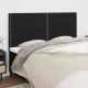 Fekete szövet fejtámla 180x5x118/128 cm