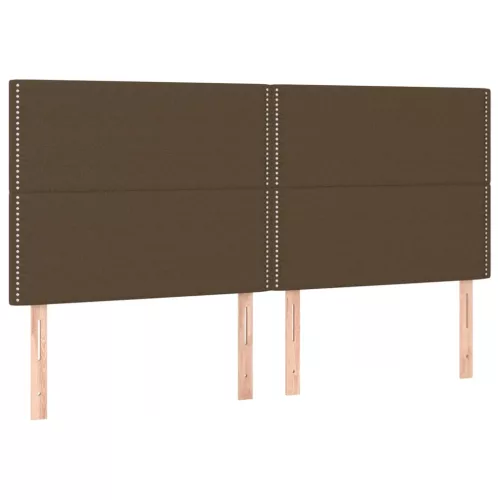 Sötétbarna szövet fejtámla 180x5x118/128 cm