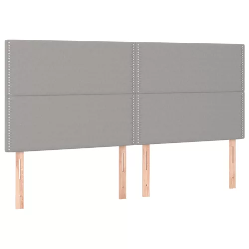 Világosszürke szövet fejtámla 200 x 5 x 118/128 cm