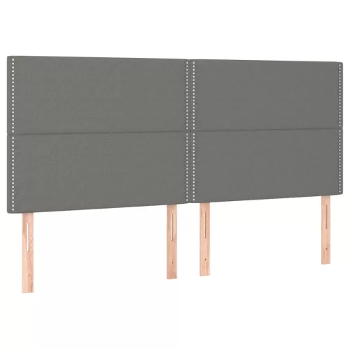 Sötétszürke szövet fejtámla 200 x 5 x 118/128 cm