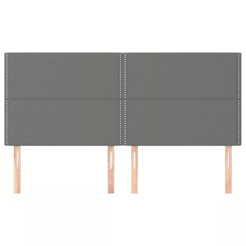 Sötétszürke szövet fejtámla 200 x 5 x 118/128 cm