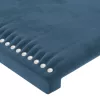 Sötétkék bársony fejtámla 180x5x118/128 cm