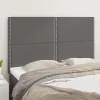 Szürke műbőr fejtámla 144x5x118/128 cm