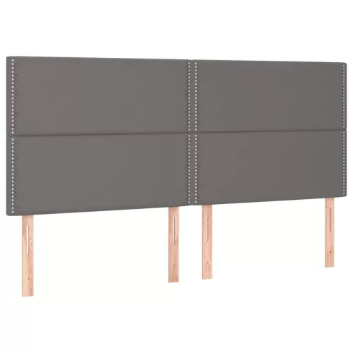 Szürke műbőr fejtámla 180x5x118/128 cm