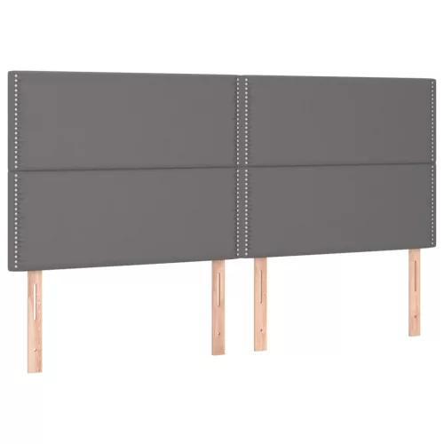 Szürke műbőr fejtámla 200 x 5 x 118/128 cm
