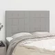 Világosszürke szövet fejtámla 144x5x118/128 cm