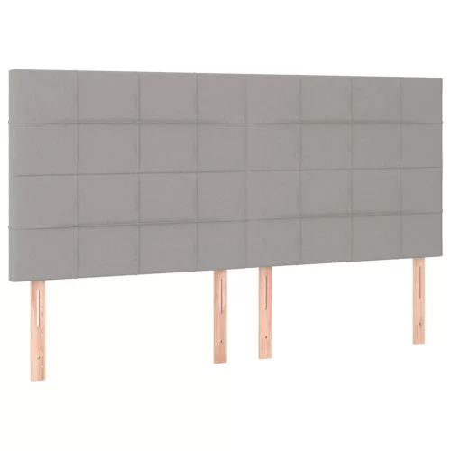 Világosszürke szövet fejtámla 200 x 5 x 118/128 cm