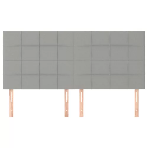 Világosszürke szövet fejtámla 200 x 5 x 118/128 cm
