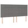 Sötétszürke szövet fejtámla 200 x 5 x 118/128 cm