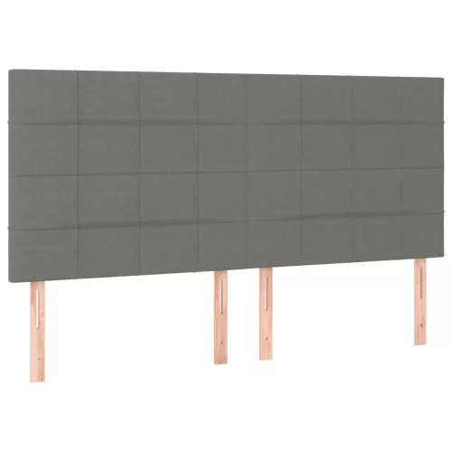 Sötétszürke szövet fejtámla 200 x 5 x 118/128 cm