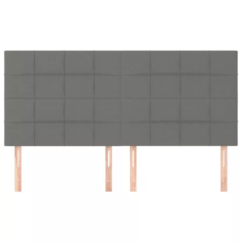Sötétszürke szövet fejtámla 200 x 5 x 118/128 cm