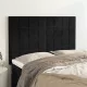 Fekete bársony fejtámla 144x5x118/128 cm