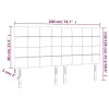 Sötétszürke bársony fejtámla 200 x 5 x 118/128 cm