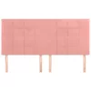 Rózsaszín bársony fejtámla 200 x 5 x 118/128 cm