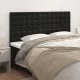 Fekete műbőr fejtámla 200 x 5 x 118/128 cm