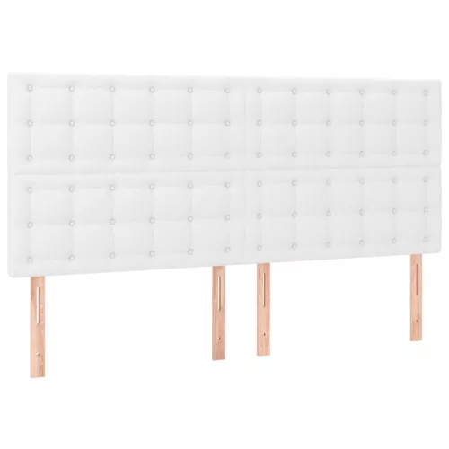 Fehér műbőr fejtámla 200 x 5 x 118/128 cm