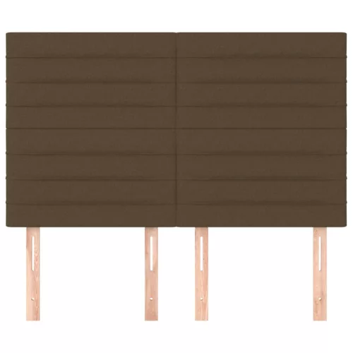 Sötétbarna szövet fejtámla 144x5x118/128 cm