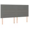 Sötétszürke szövet fejtámla 160x5x118/128 cm