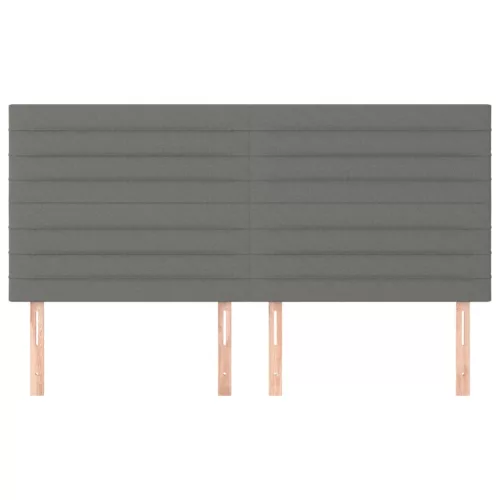 Sötétszürke szövet fejtámla 160x5x118/128 cm