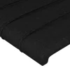 Fekete szövet fejtámla 160x5x118/128 cm