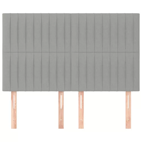 Világosszürke szövet fejtámla 144x5x118/128 cm