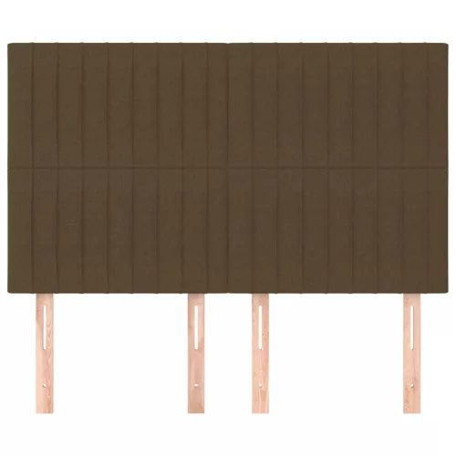 Sötétbarna szövet fejtámla 144x5x118/128 cm