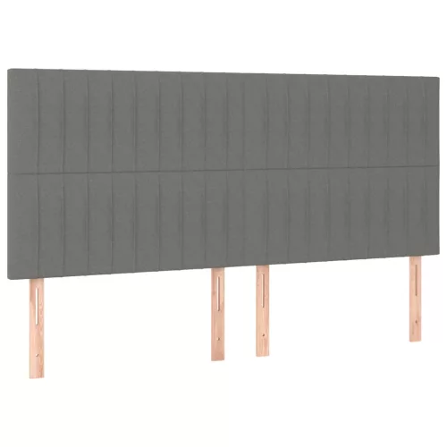 Sötétszürke szövet fejtámla 160x5x118/128 cm