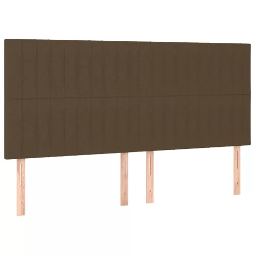 Sötétbarna szövet fejtámla 160x5x118/128 cm