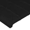 Fekete szövet fejtámla 180x5x118/128 cm