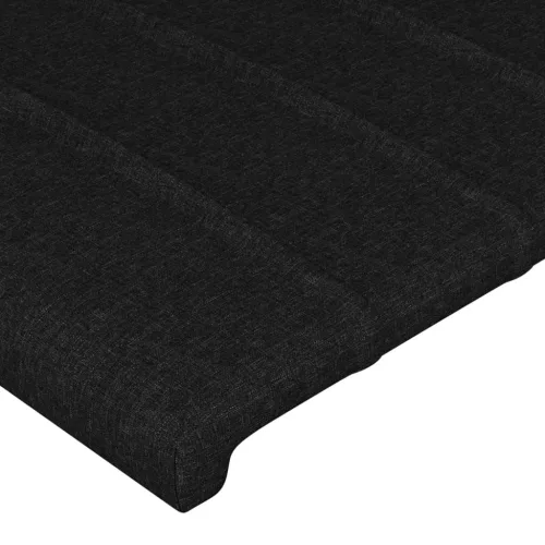 Fekete szövet fejtámla 180x5x118/128 cm