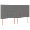 Sötétszürke szövet fejtámla 200 x 5 x 118/128 cm