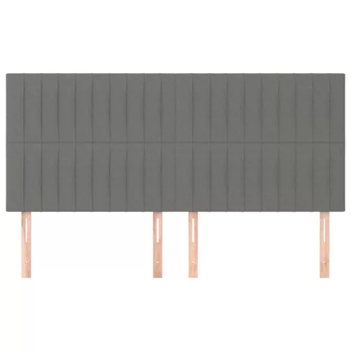 Sötétszürke szövet fejtámla 200 x 5 x 118/128 cm