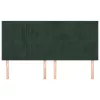 Sötétzöld bársony fejtámla 160x5x118/128 cm