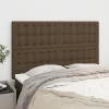 Sötétbarna szövet fejtámla 144x5x118/128 cm