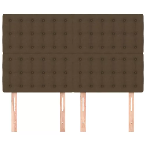 Sötétbarna szövet fejtámla 144x5x118/128 cm