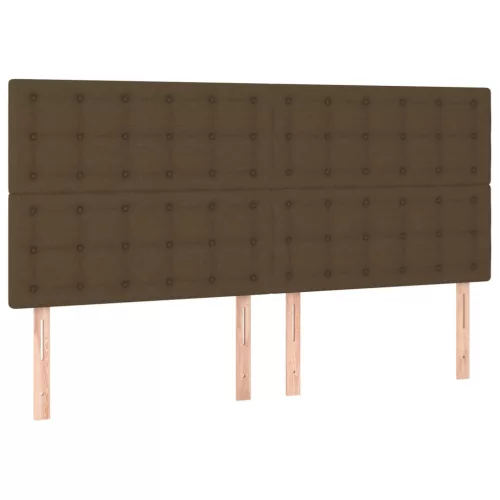 Sötétbarna szövet fejtámla 160x5x118/128 cm