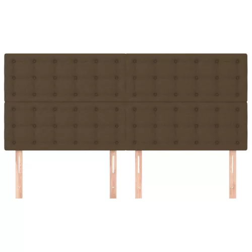 Sötétbarna szövet fejtámla 160x5x118/128 cm