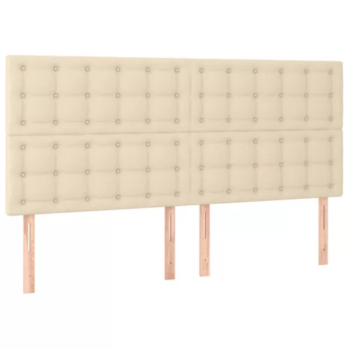 Krémszínű szövet fejtámla 160x5x118/128 cm